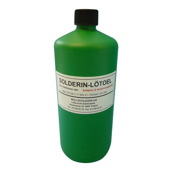 Huile pour diluer la pâte à étamer