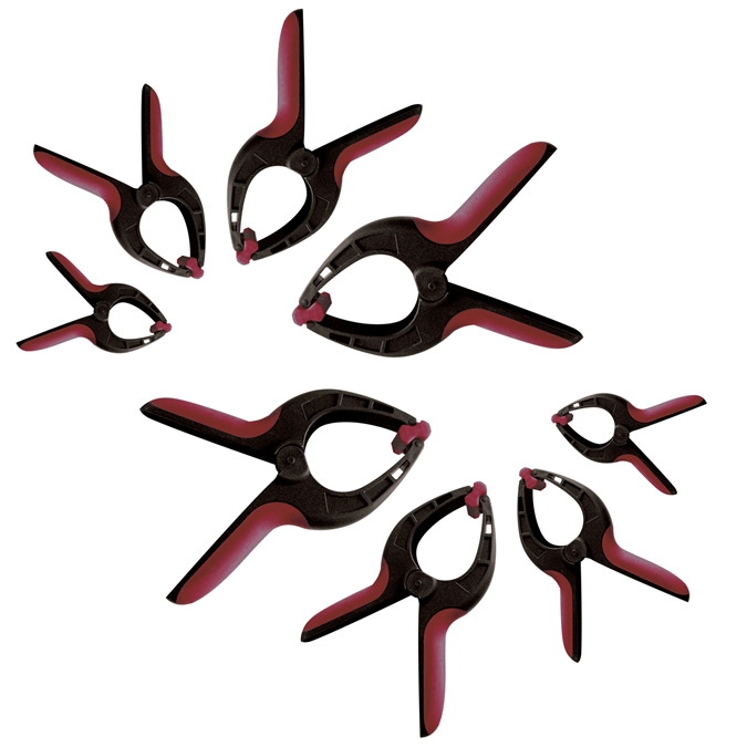 Jeu de 8 pinces de serrage en plastique