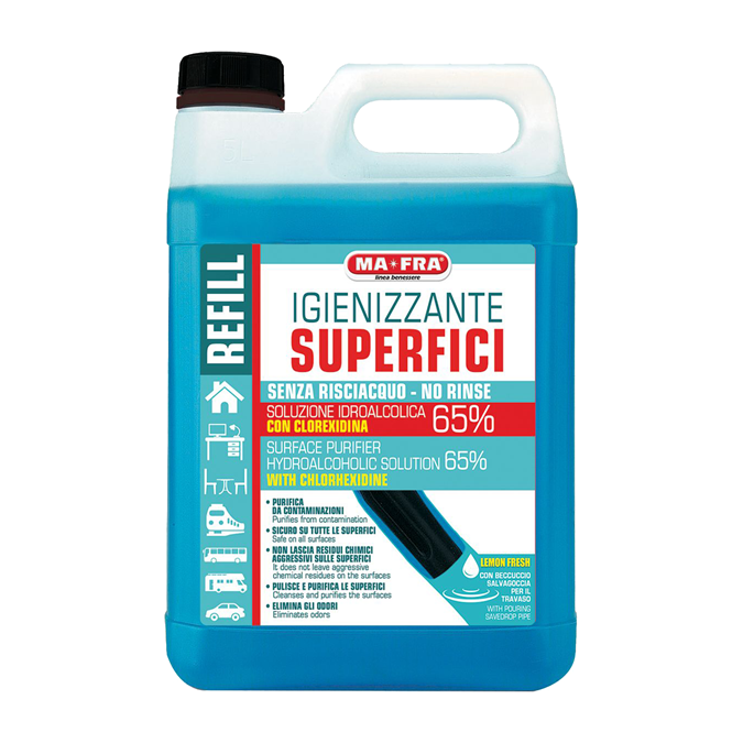 Désinfection des surfaces Igienizzante Superfici
