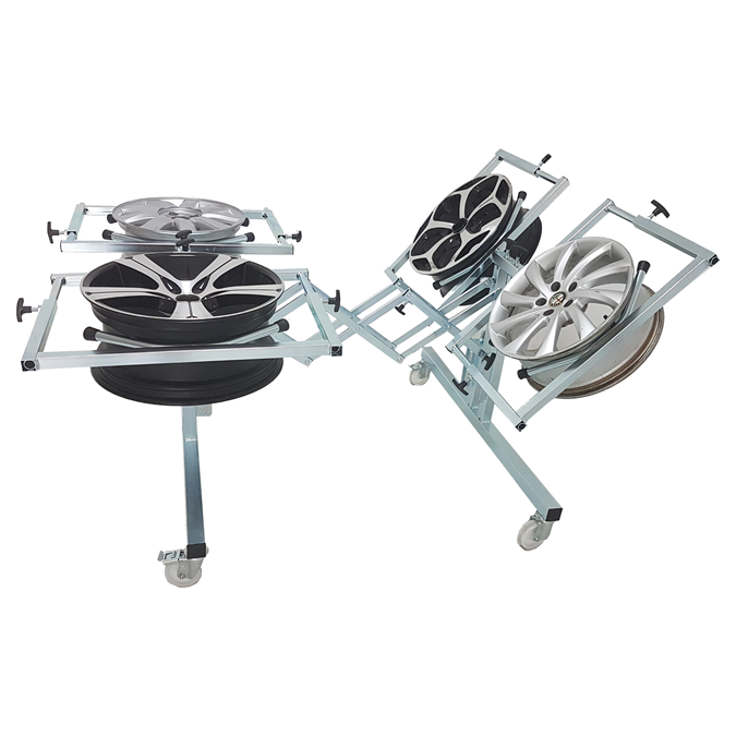 Chariot mobile pour 4 jantes